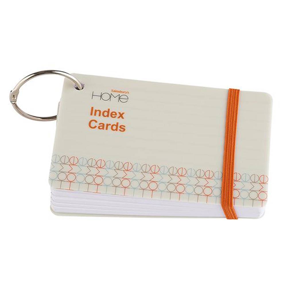 Sainsbury's Home Loop Bound Index Cards (50 pack)