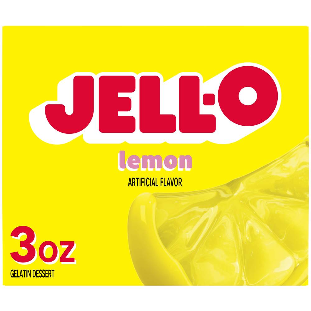 Jell-O Gelatin Dessert Mix, Lemon (3 oz)