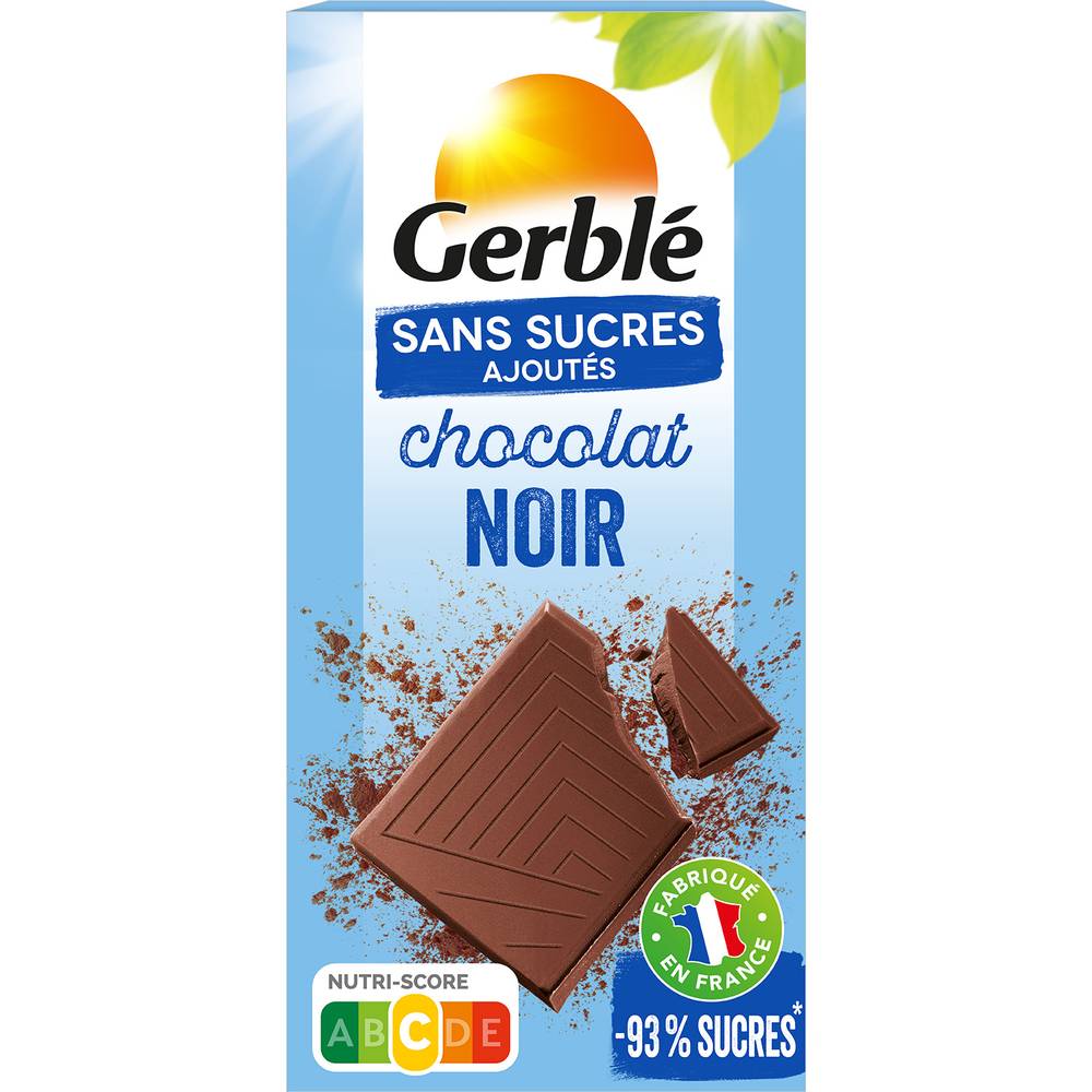 Gerblé - Chocolat noir sans sucres ajoutés (80g)