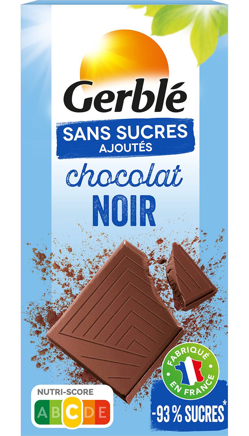 Gerblé - Chocolat noir sans sucres ajoutés (80g)