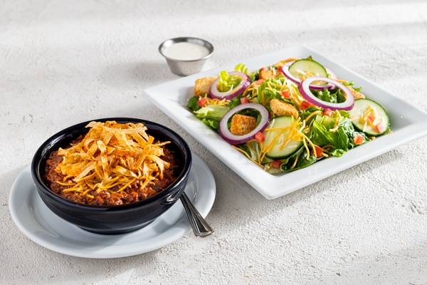 Chili & House Salad