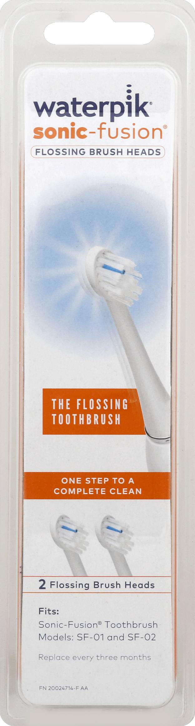 Waterpik Sonic-Fusion Replacement Flossing Toothbrush (2 ct)