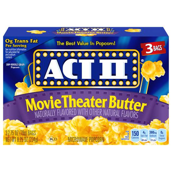 Act Ii Movie Theater Butter Microwave Popcorn (3 ct)