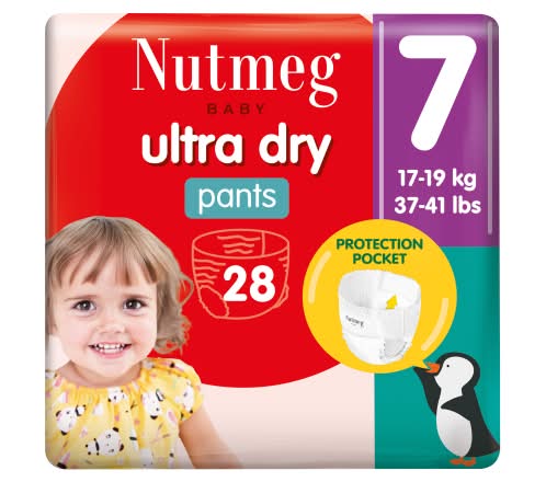 Nutmeg 7, Ultra Dry Baby Pants (28 pack)
