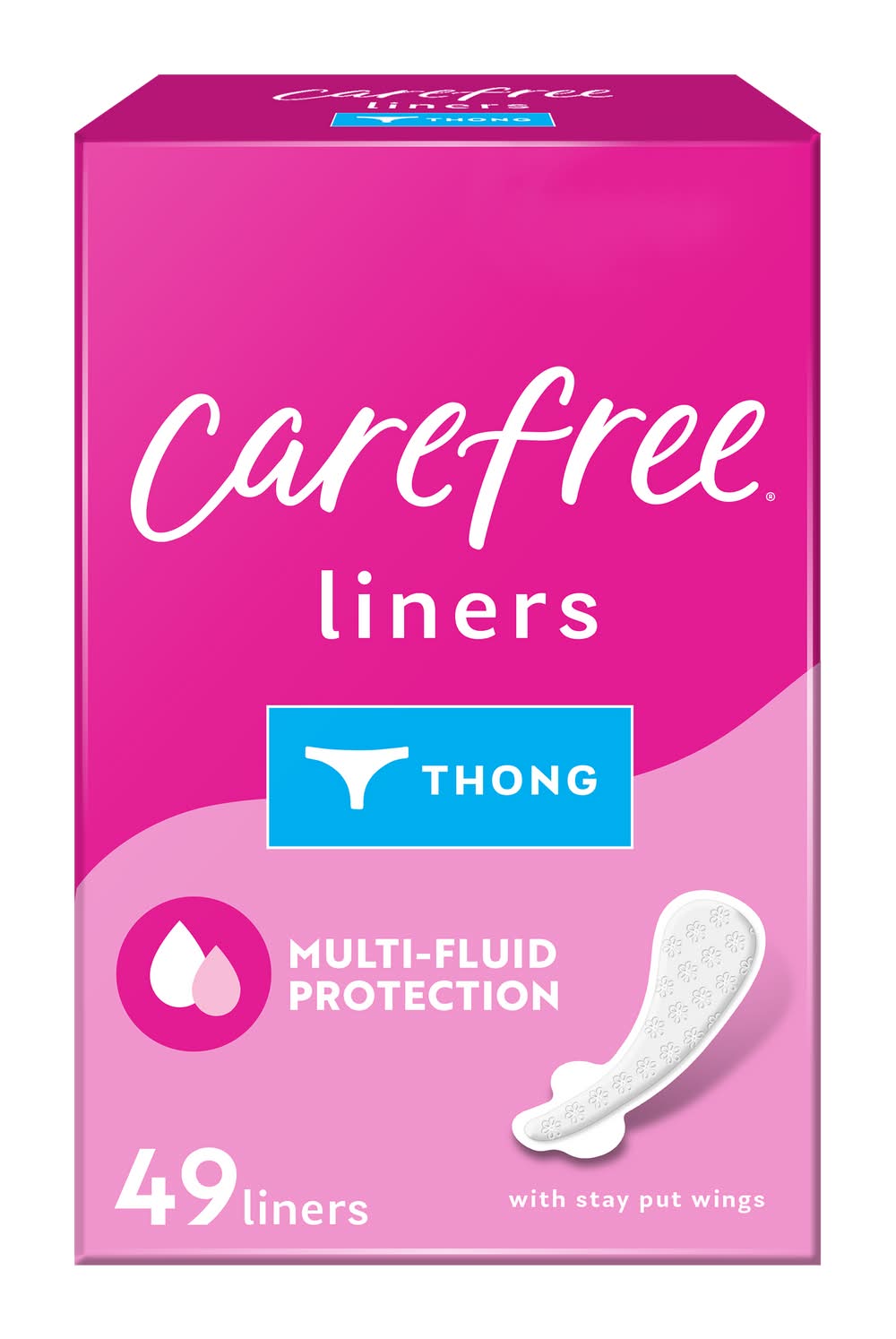Carefree Thong Tanga Panty Unscented Liners (0.3 lbs)