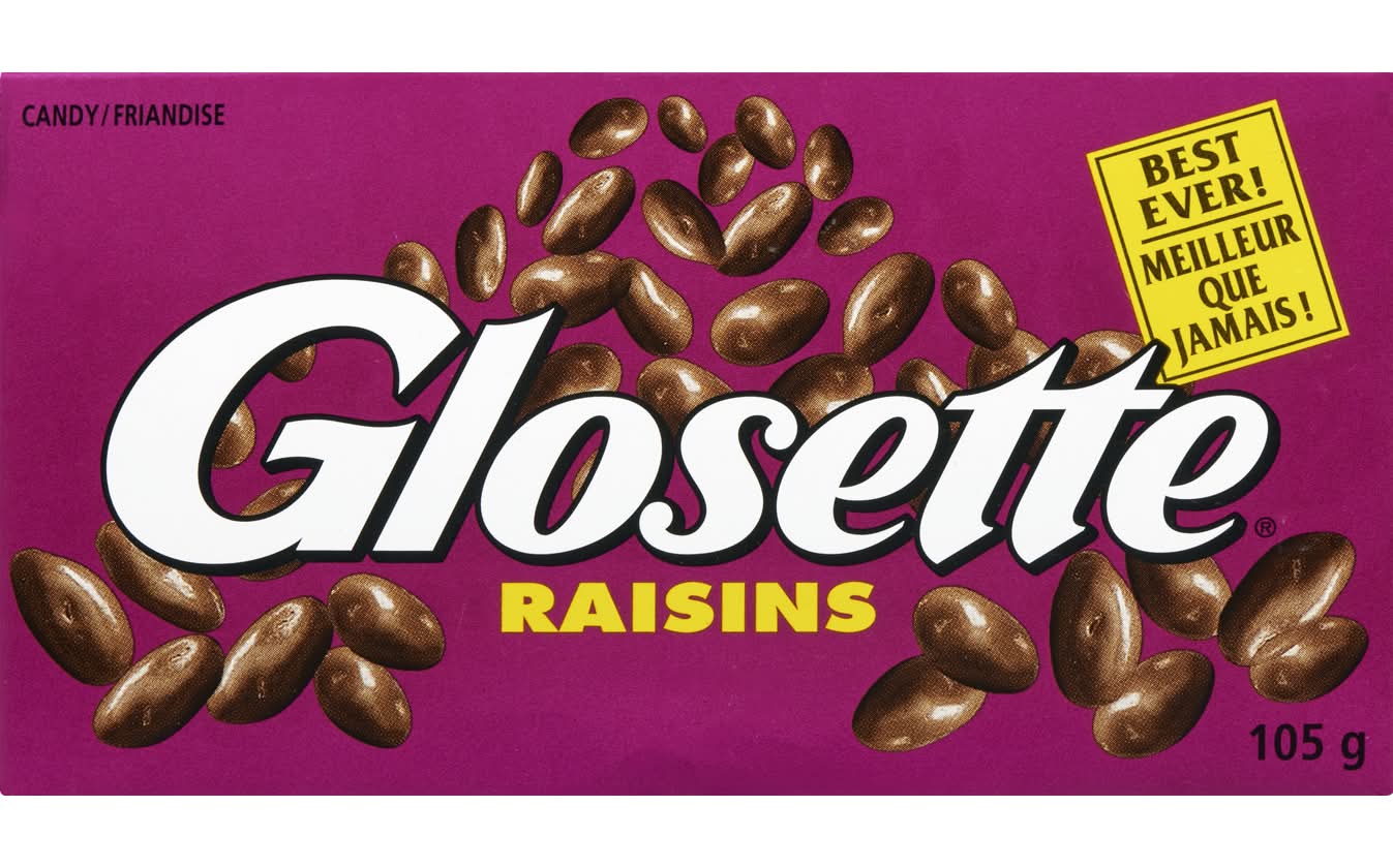 Glosette raisins enrobés de chocolat - glosette chocolate covered raisins (105 g)