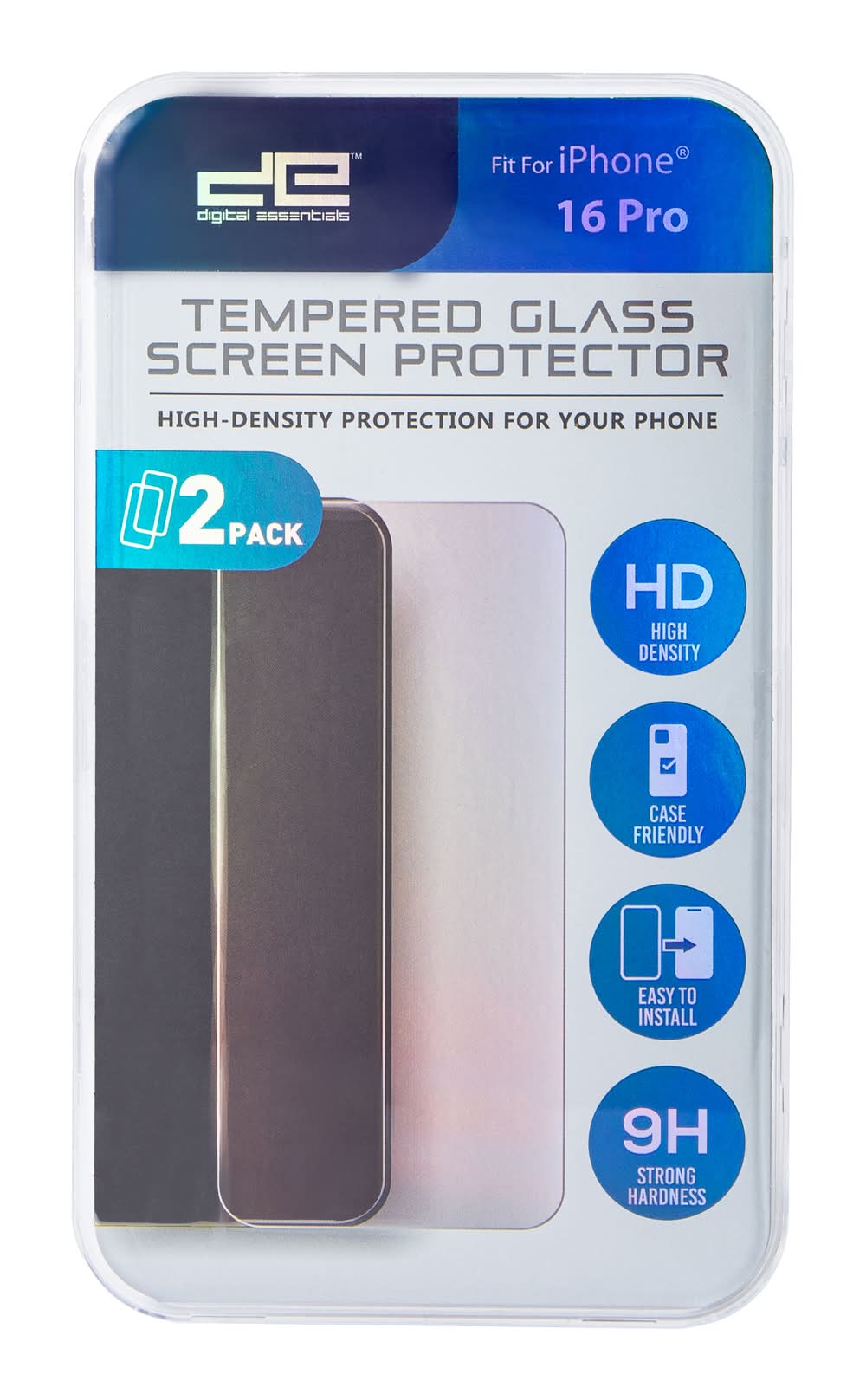 iPhone 16 Pro® Tempered Glass Screen Protector 2-Pack V2