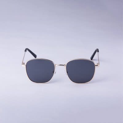 Goodfellow & Co. Men's Round Metal Sunglasses, Gray-Gold
