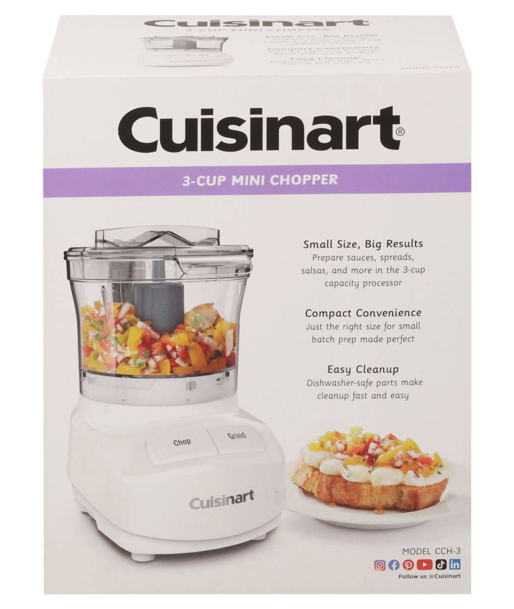 Cuisinart Core 3 Cup Mini Chopper, White