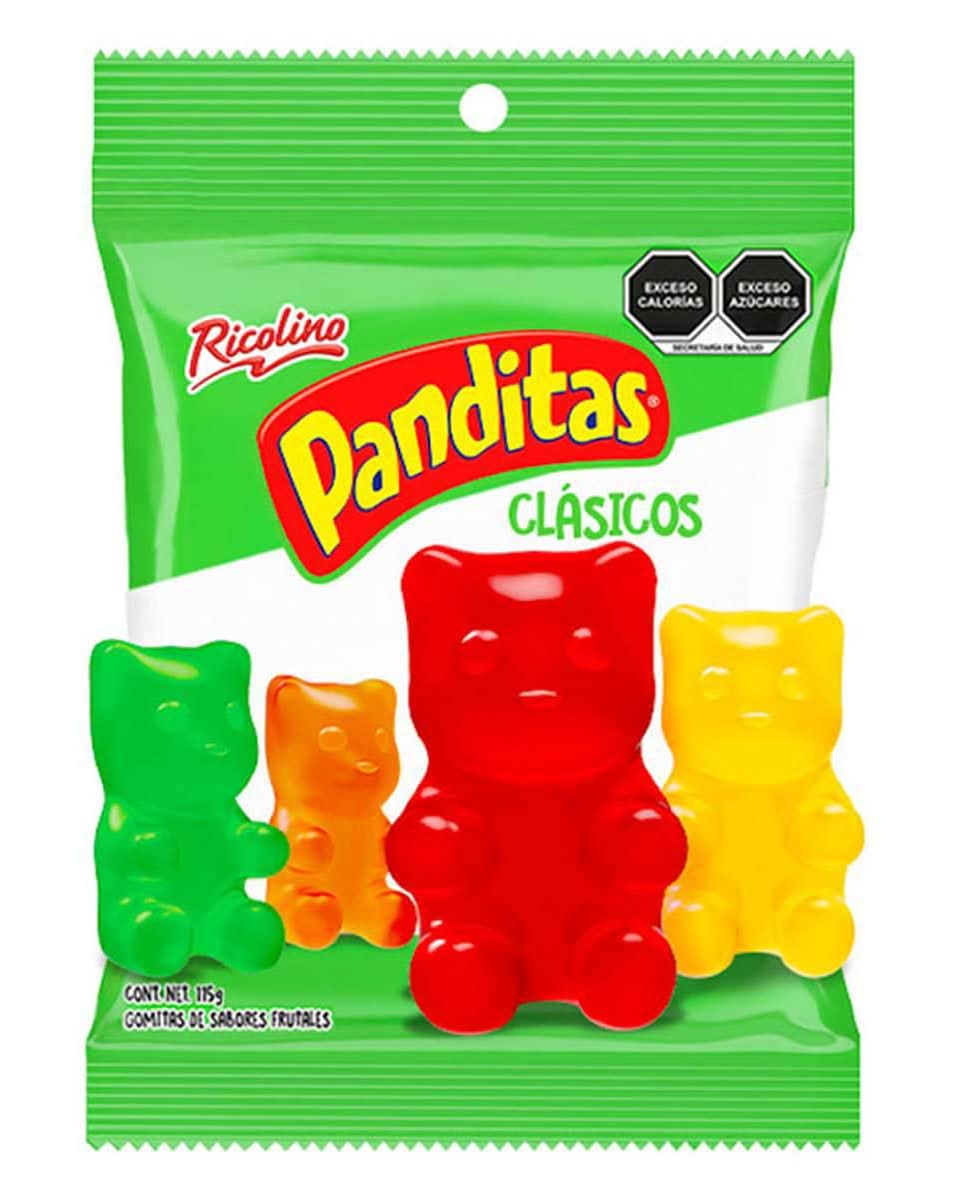 Ricolino · Panditas gomitas de grenetina, fresa-limón-piña-naranja (115 g)
