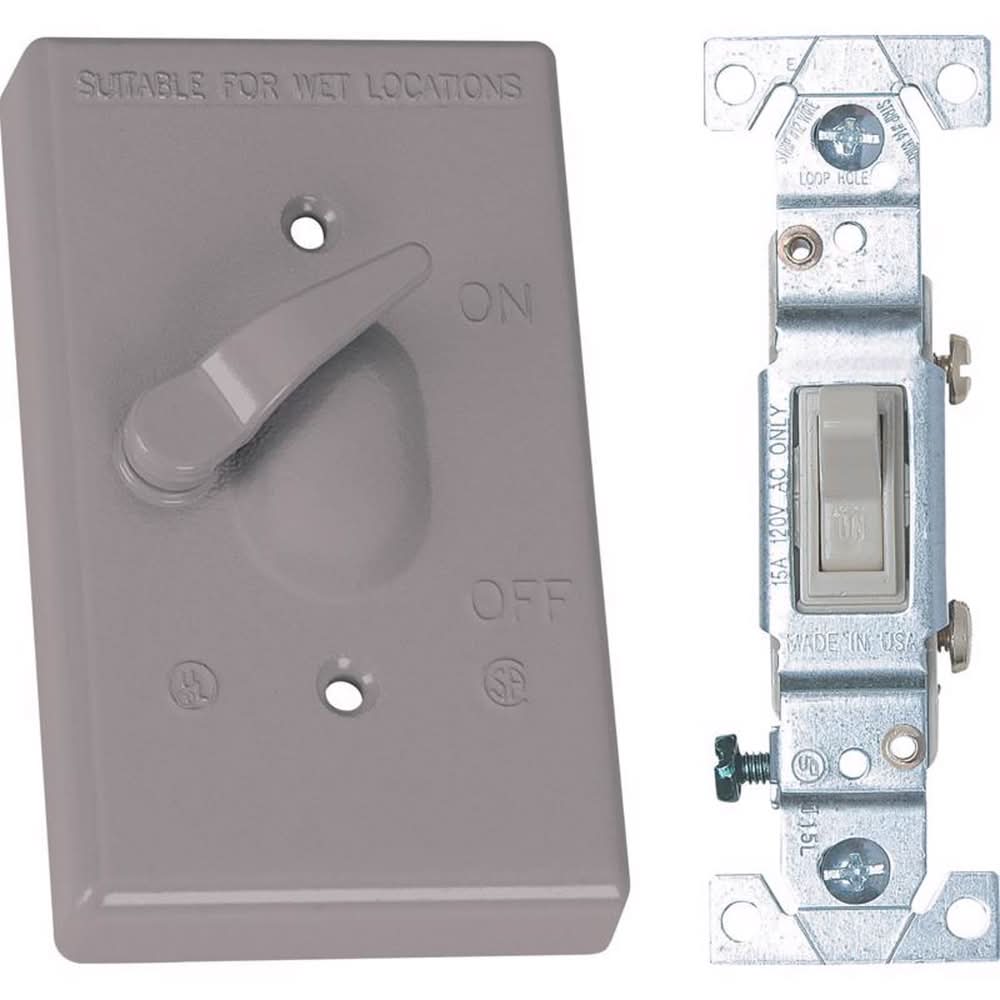 Sigma Engineered Solutions Rectangle Die-Cast Metal 1 Gang 4.57 In. H X 2.83 In. W Toggle Switch And