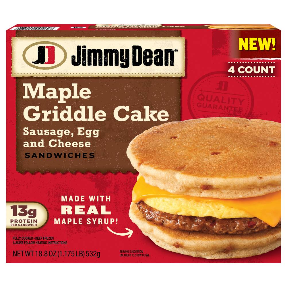Jimmy Dean Maple Griddle Cake Sandwiches (4 ct)