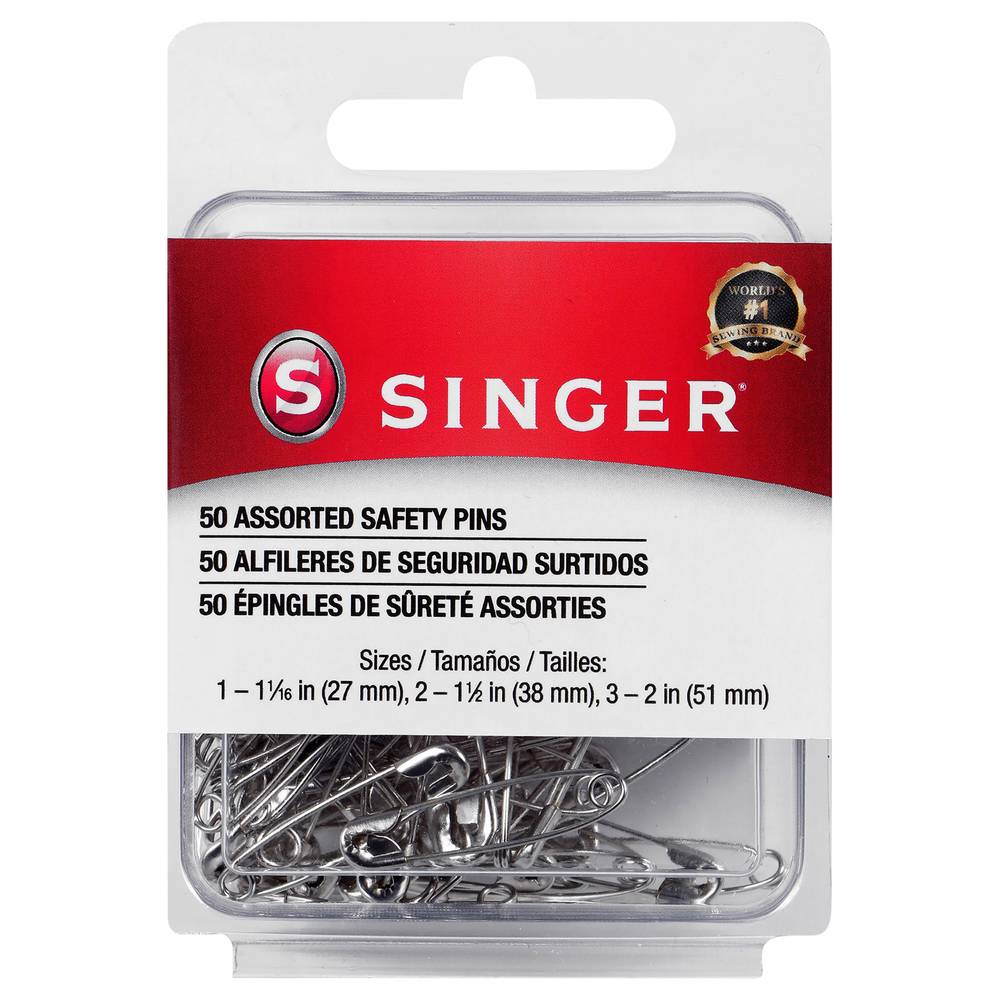 Singer Assorted Safety Pins (0.1 lbs, 50 ct)