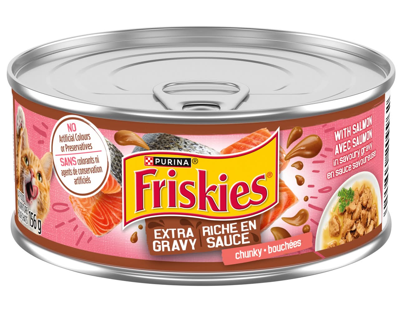 Purina Friskies Extra Gravy Chunky With Salmon Wet Cat Food (156 g)