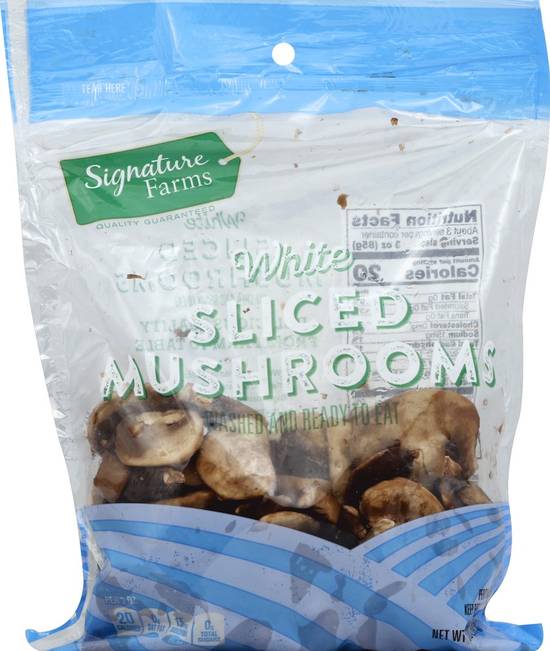 Order Signature Farms · White Sliced Mushrooms (10 oz) food online from Safeway store, Eureka on bringmethat.com