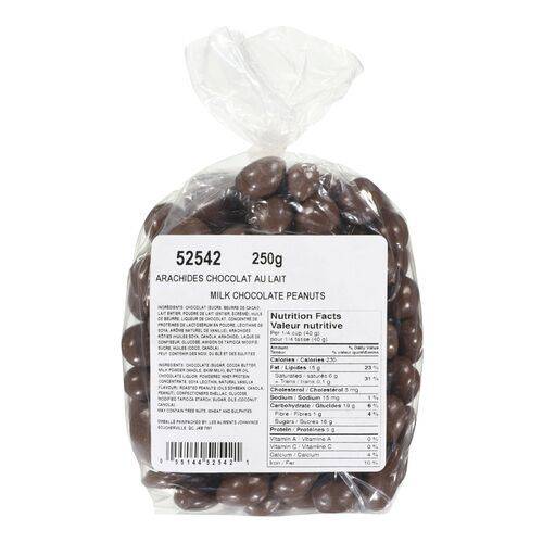 Cacahuètes au chocolat au lait (250 g) - milk chocolate peanuts (250 g)