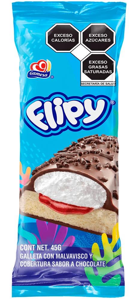 Gamesa · Mamut flipy galleta galleta cubierta de chocolate y rellena de crema (45 g)