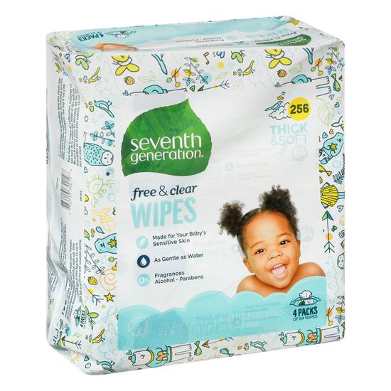 Seventh Generation Thick & Soft Free & Clear Baby Wipes (4 ct)