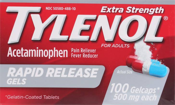 Tylenol Extra Strength Pain Reliever & Fever Reducer Gel Caps (100 ct)