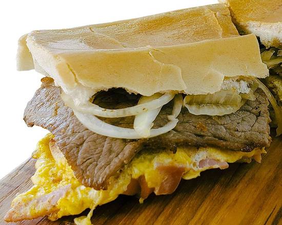 Order Steak & Eggs Sandwich  food online from Cuban Guys store, Palmetto Bay on bringmethat.com