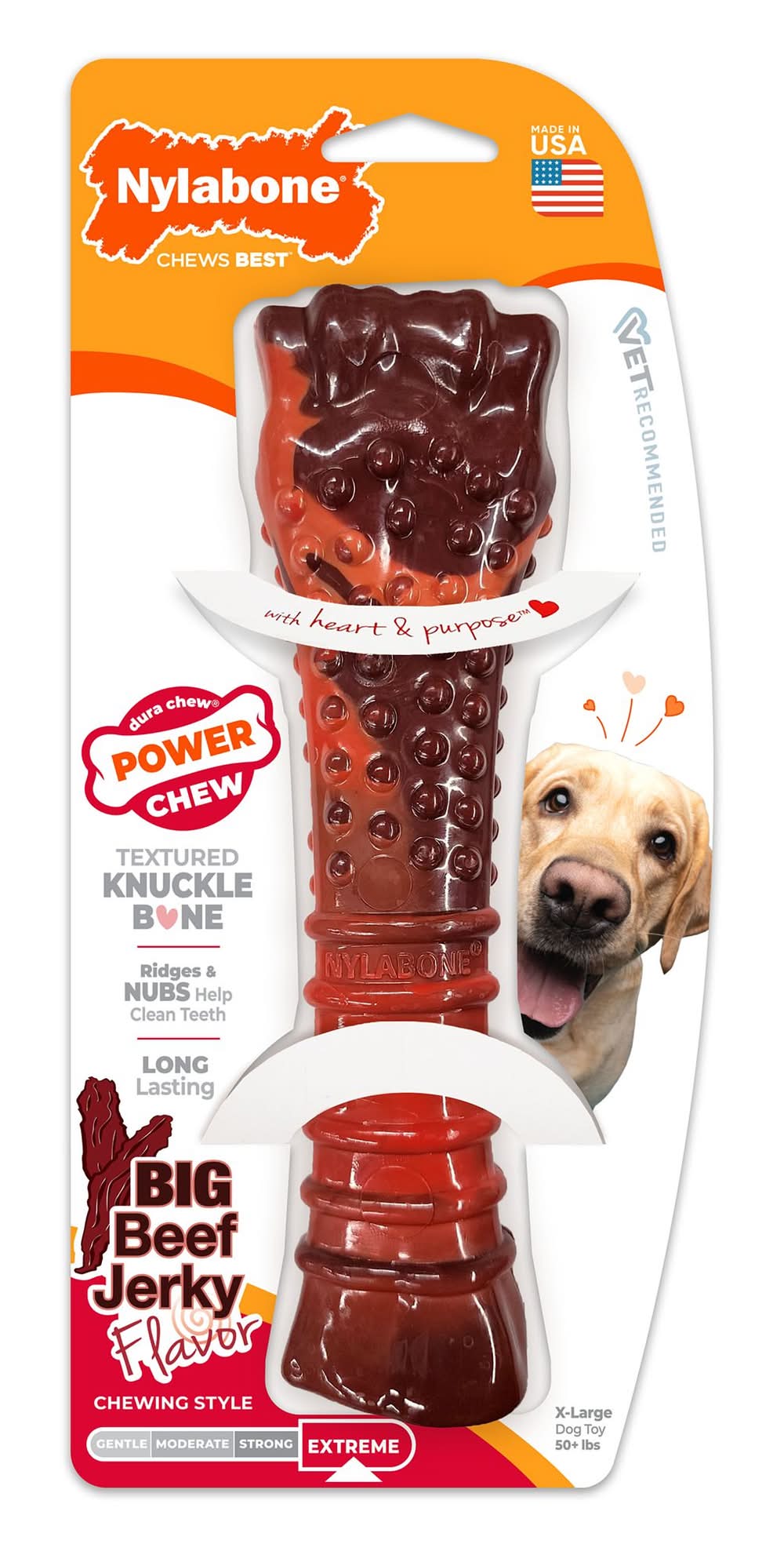 Nylabone DuraChew Flavor Frenzy Beef Jerky Chew Dog Toy (Color: Tan, Size: Souper)