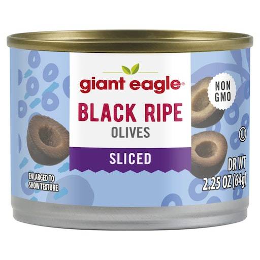 Giant Eagle Sliced Black Ripe Olives (2.25 oz)