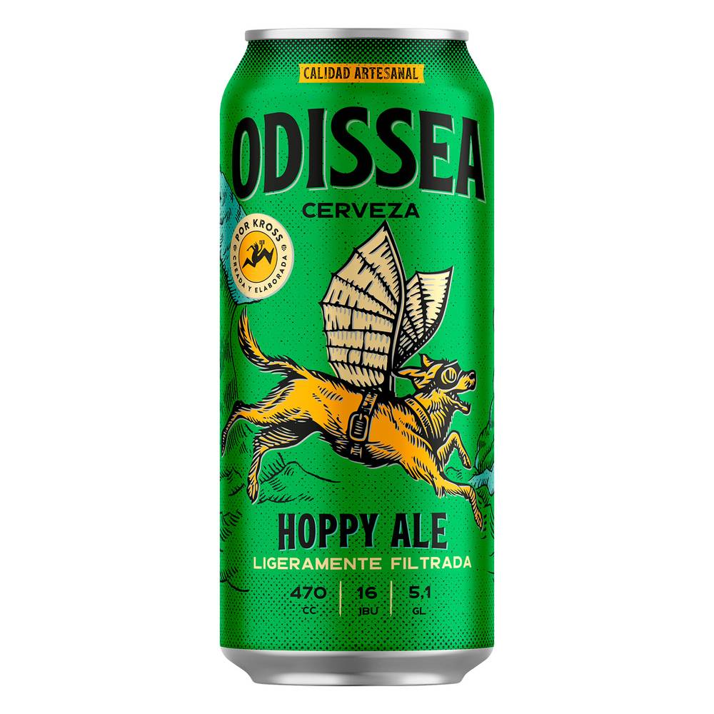 Odissea cerveza hoppy ale 5.1° (lata 470 ml)