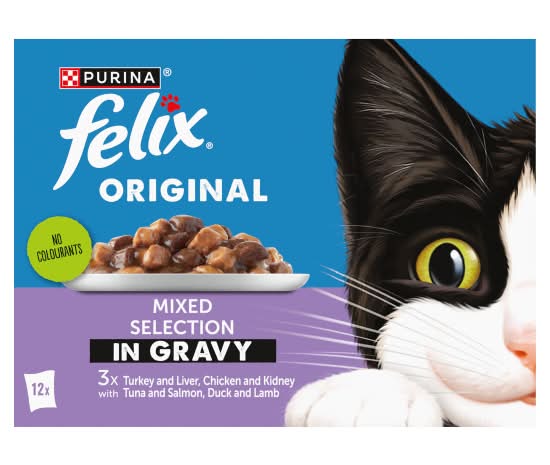Purina Felix Original Mixed Selection in Gravy Wet Cat Food (12 pack)