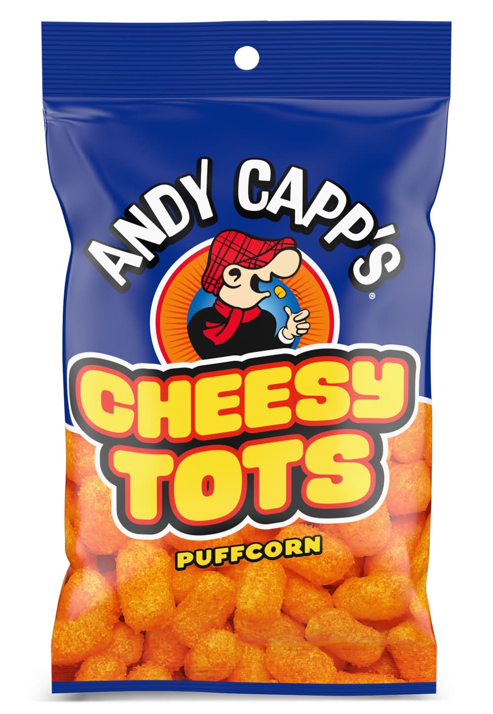 Andy Capp's Puffcorn Snack Tots, Cheesy (1.5 oz)
