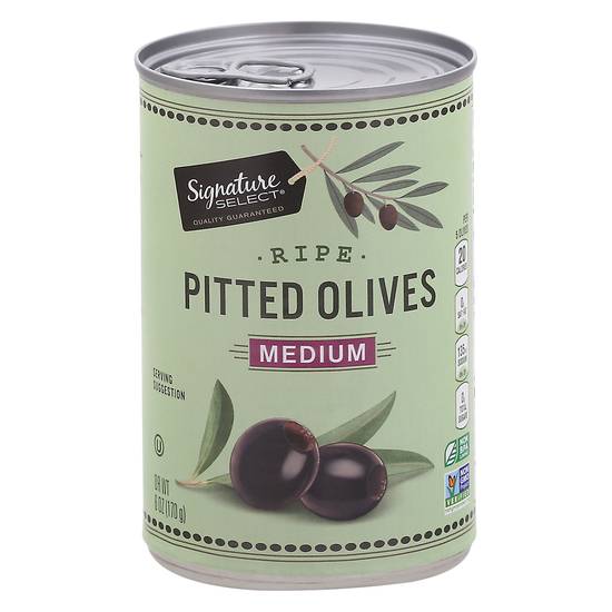 Signature Select Medium Ripe Pitted Olives (6 oz)