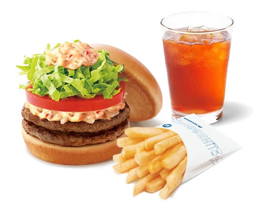 ダブルモス野菜バーガードリンクセット