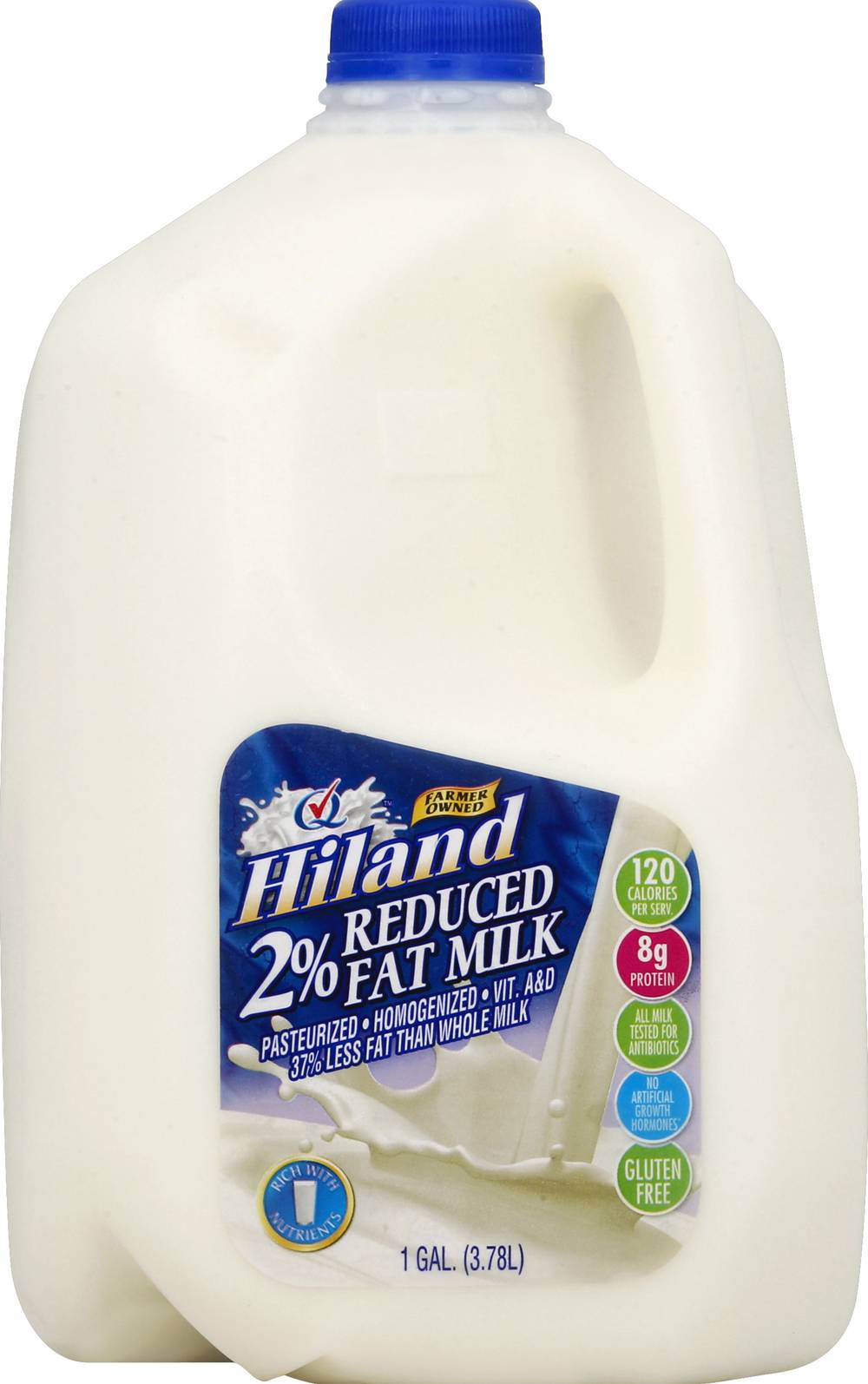 Hiland Pasteurized & Homogenized 2% Reduced Fat Milk (3.78 L)