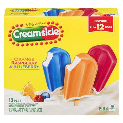 Popsicle barres dessert (720 ml) - creamsicle frozen dessert bars (720 ml)