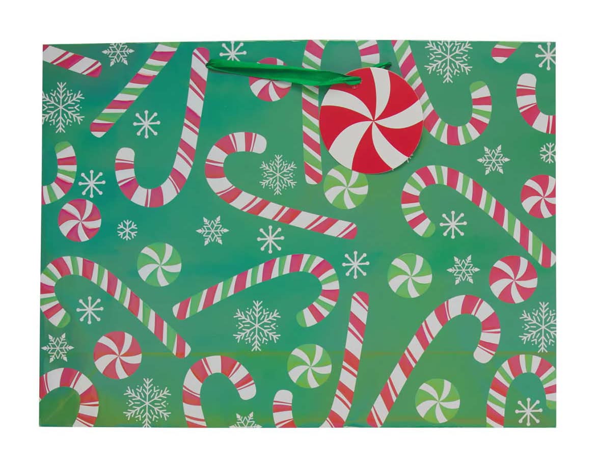 Holiday Style Christmas Horizontal Jumbo Gift Bag, Assorted