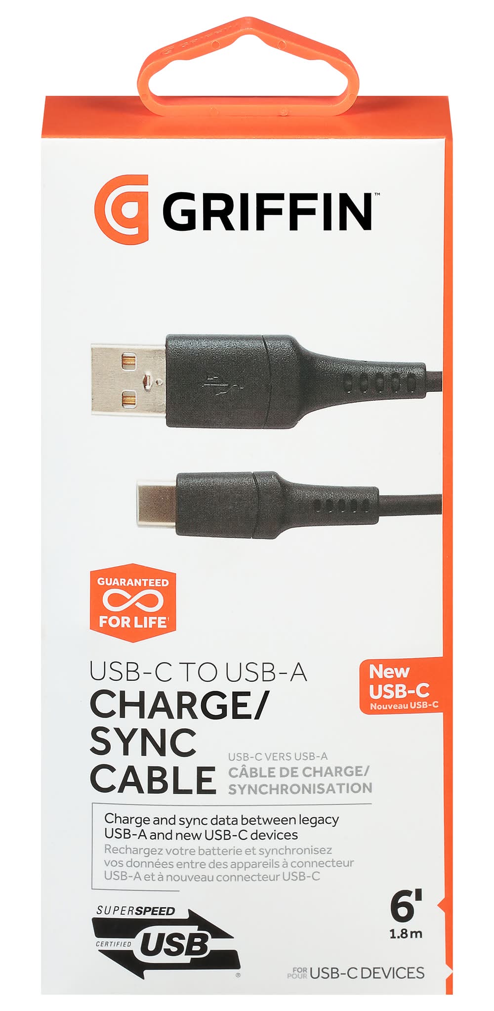 Griffin Usb-C To Usb-A Charge/Sync Cable