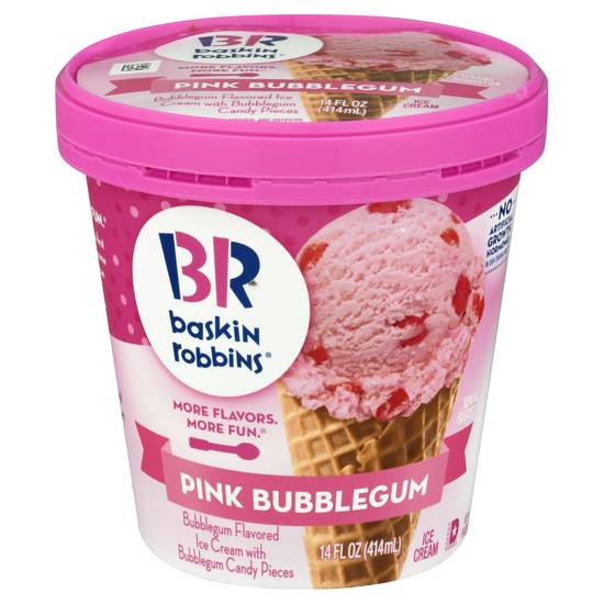Baskin Robbins Pink Bubblegum Ice Cream (14 fl oz)