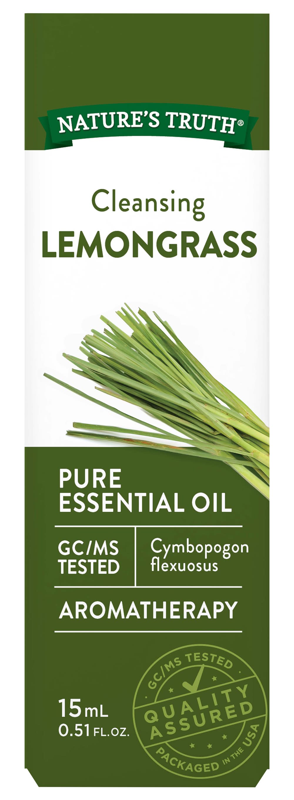Nature's Truth Cleansing 100% Pure Essential Lemongrass Oil (0.6 oz)