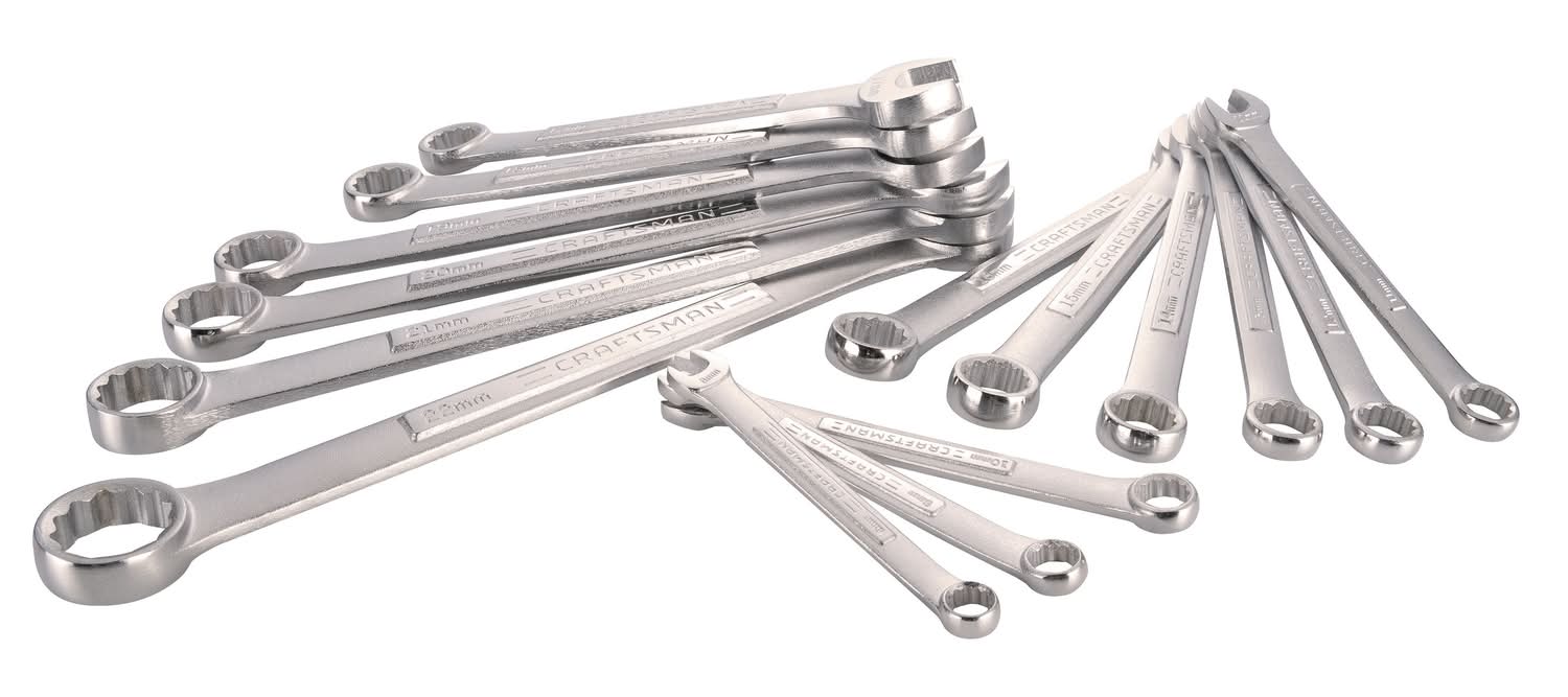 Craftsman 12 Point Metric Combination Wrench Set 15 Pc