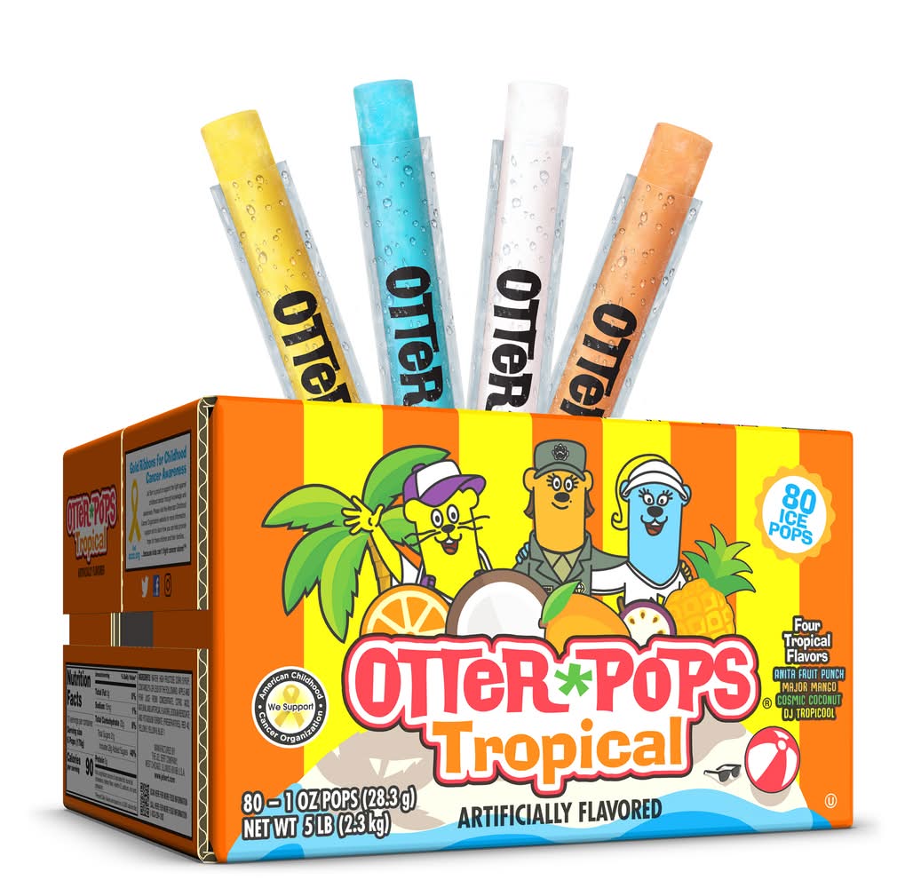 Otter Pops Ice Pops, Tropical (5 lbs, 80 ct)
