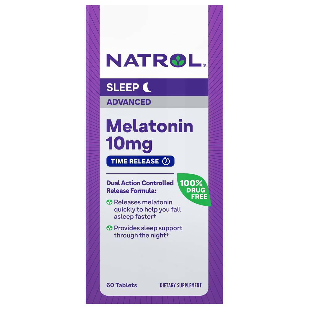 Natrol Melatonin Advanced Sleep 10 mg Supplement (60 ct)