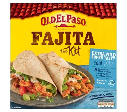 Old El Paso Extra Mild Fajita Kit (8 pack)