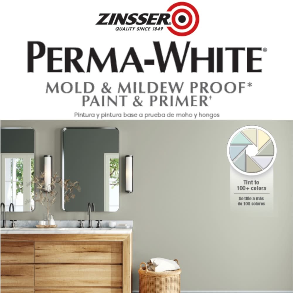 Zinsser Perma-White Semi-gloss White Interior Paint Paint + Primer (  1-quart ) | Postmates, image size:1000x1000