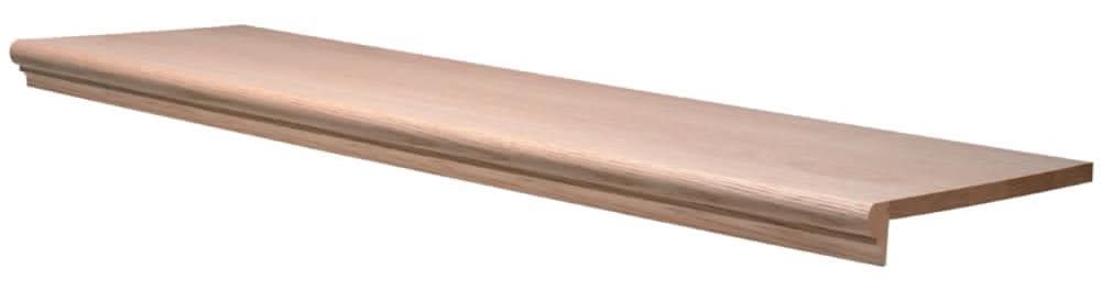 RetroTread 42-in x 11.5-in x 0.625-in Unfinished Red oak No return Bullnose Stair Tread