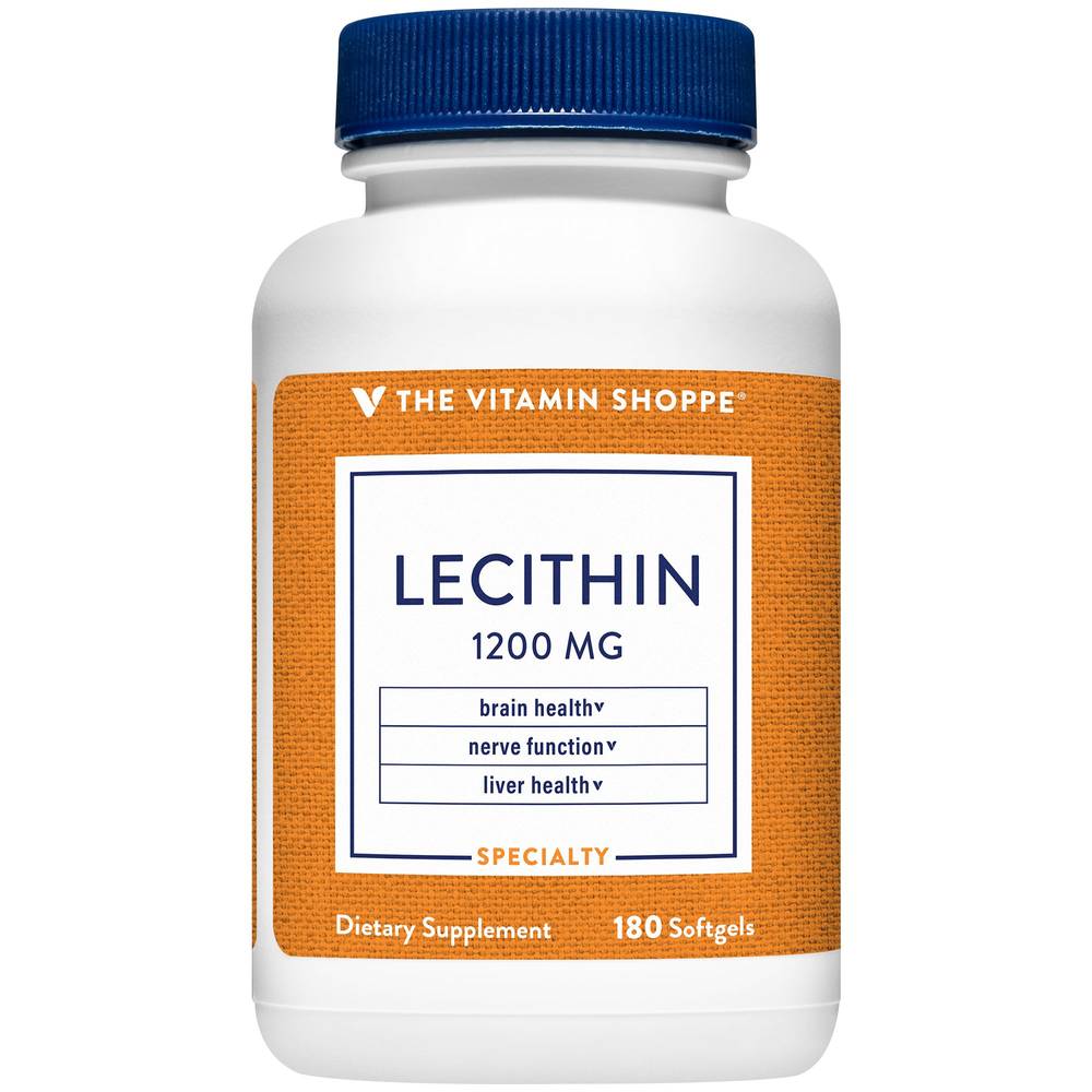 Lecithin - Supports Nerve Function, Brain, & Liver Health - 1,200 Mg (180 Softgels)