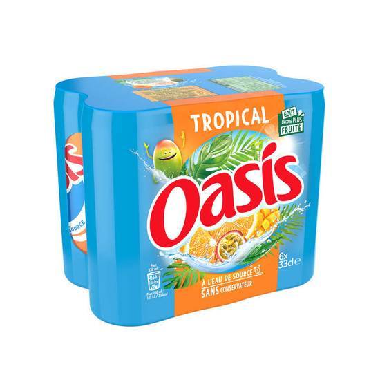 Oasis tropical boisson plate aux fruits 6x33 cl