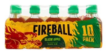 Fireball 66 Proof Flavored Whisky, Blazin' Apple (10 x 50 ml)