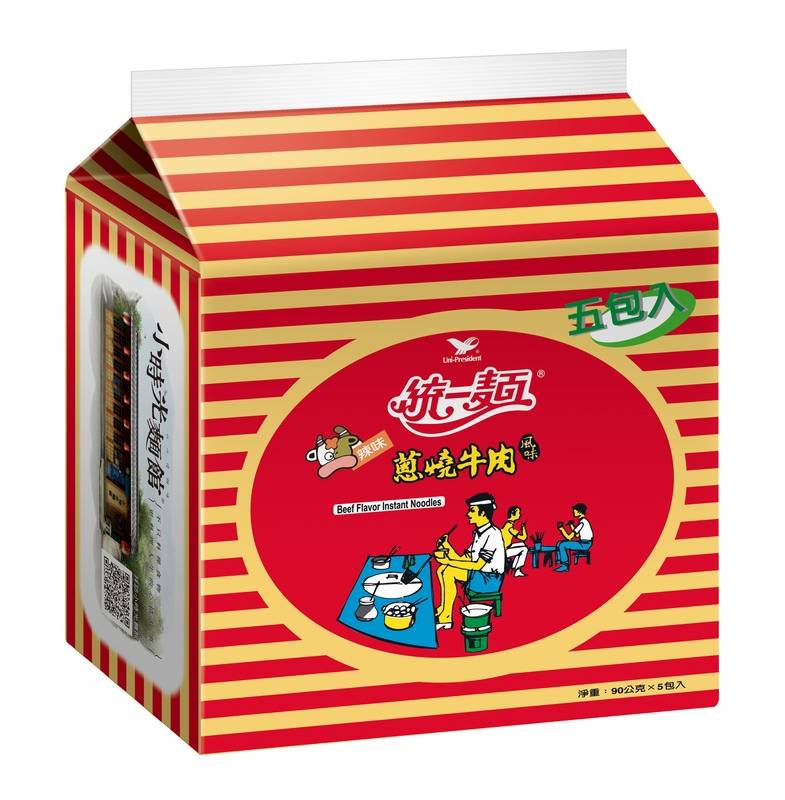 統一辣味蔥燒牛肉(包) 90g <90g克 x 1 x 5Pack包>