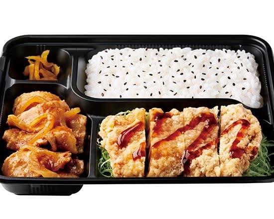 チキン竜田生姜焼き弁当 Chicken Tatsuta and ginger-fried pork lunch box