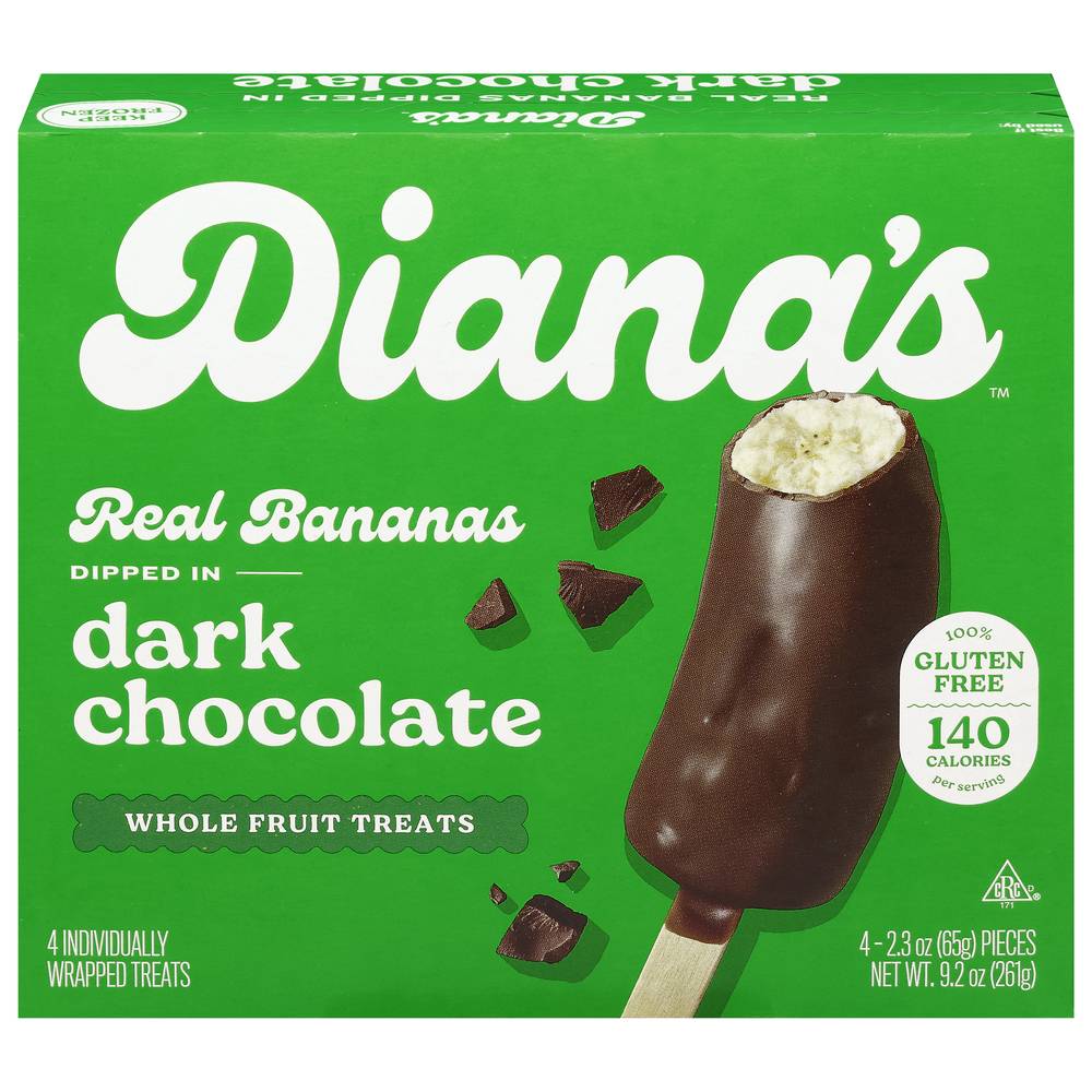 Diana's Bananas Dark Chocolate Real Banana Halves