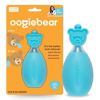 oogiebear Bulb Aspirator Handheld Baby Nose Cleaner for Newborns, Infants, and Toddlers - Blue: Manual Nasal Aspirator